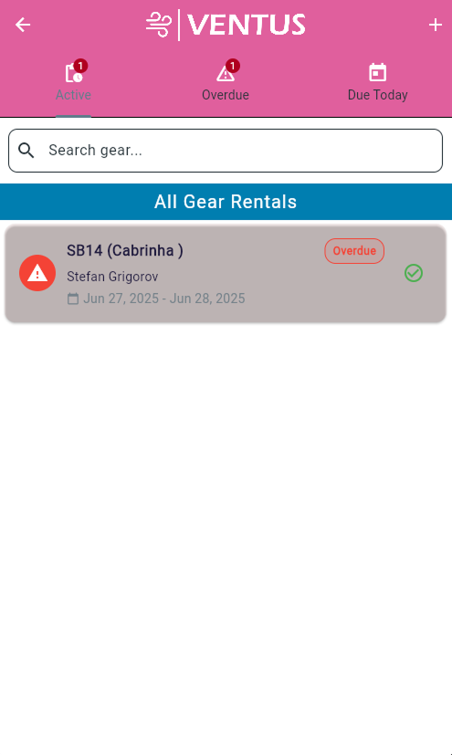 Gear Rental Mobile